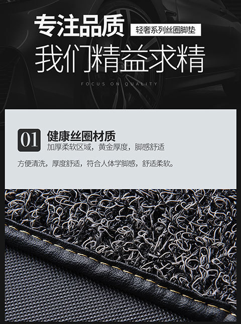Car Wire Ring Floor Mats Single Piece Car Interior Main Driver and Passenger Rear Carpet Type Car Mats Special Car Models