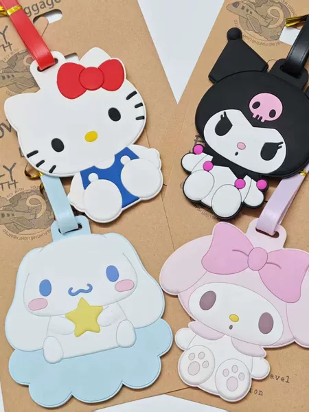 Japan Sanrio Kitty Melody Suitcase Tag Cartoon Airport Check-In Luggage Tag