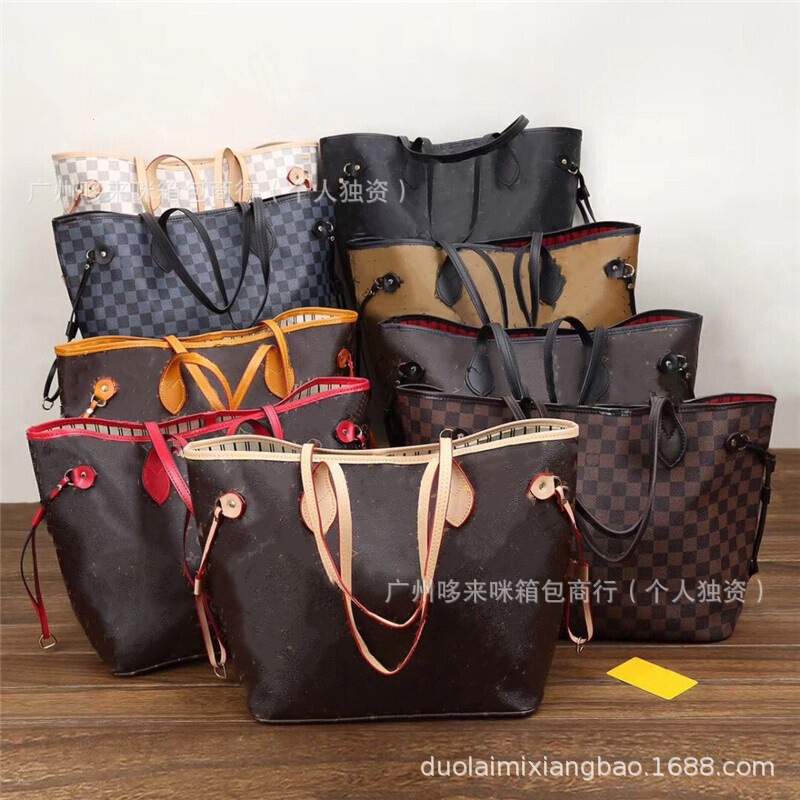 Wholesale Foreign Trade Supply Classic Style Single Shoulder Handbag Women's Tote Bag Large Capacity Shopping Bag 40156