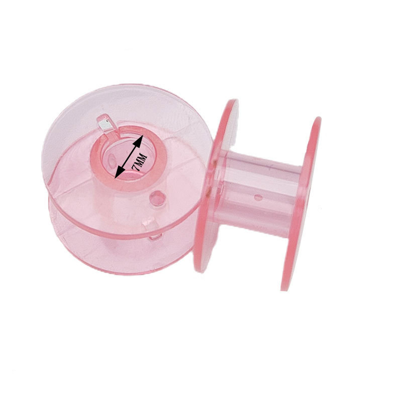 Fábrica al por mayor universal máquina de coser cilindro de bloqueo engrosada bobina accesorios 2518P traje de bobina de plástico transparente