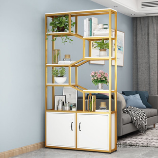 New Household Strong Load-Bearing Iron Screen Office Partition Cabinet Living Room Storage Cabinet Display Cabinet Entrance Hall