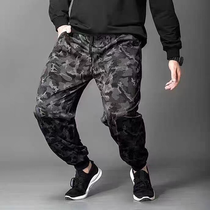 Harem pants men's ankle-tied work pants camouflage versatile loose personalized breathable quick-drying casual sports cropped pants