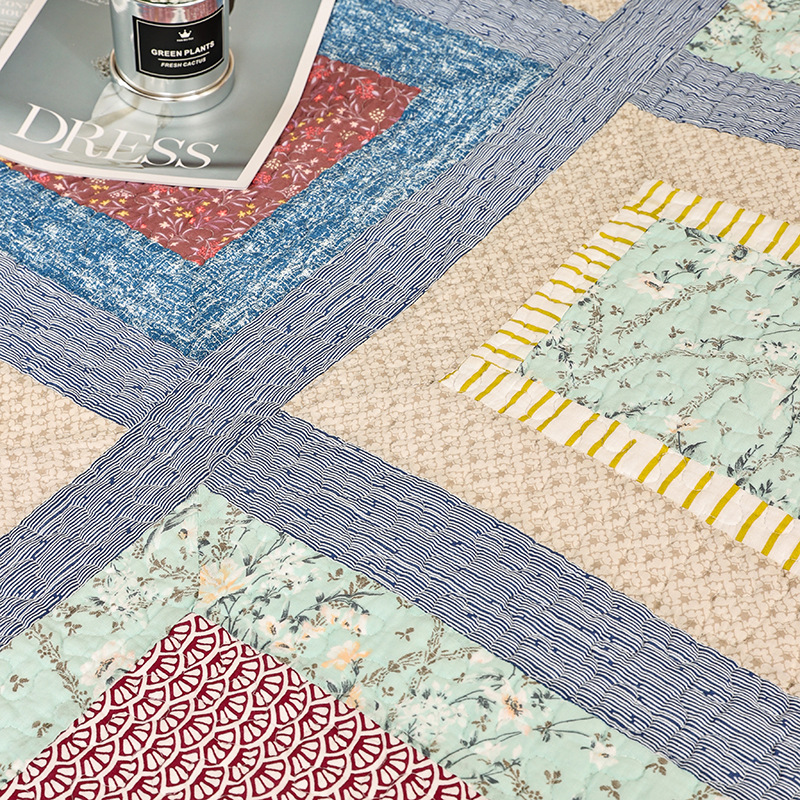 Εξωτερικό εμπόριο ηλεκτρονικού εμπορίου χονδρικής καθαρό βαμβακερό πάπλωμα κλινοσκεπάσματα ράψιμο κάλυμμα κρεβατιού καλοκαιρινό δροσερό πάπλωμα κλιματισμού σετ τριών τεμαχίων σετ σεντόνι_voghion.com