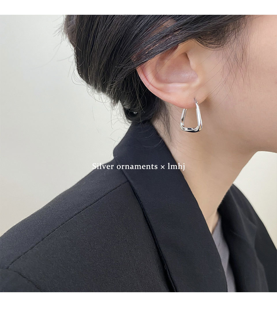 Simple Style Geometric Sterling Silver Plating Earrings 1 Pair
