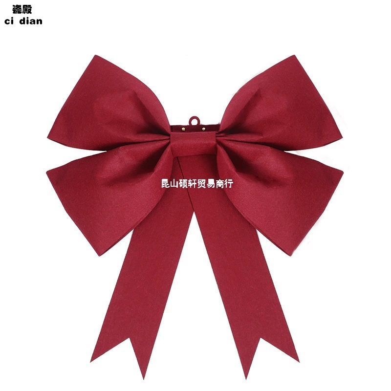 Wedding room layout INS big bow net red creative decoration wedding living room hi character pull flower hanging romantic wedding