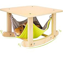 木制豚鼠吊床仓鼠藏身处小宠物秋千四季通用龙猫跳台玩具摇摇床