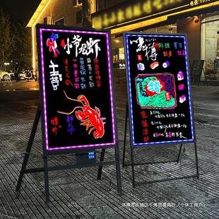 Commercial luminous fluorescent board billboard small blackboard shop door blackboard handwritten advertising board led electronic hanging