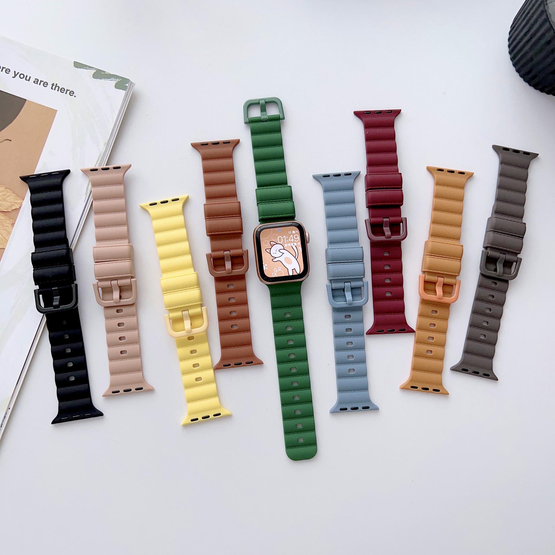For iwatch apple watch s10 strap Applewatch sports silicone strap hot selling men's and women's 987