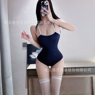 月迷漫 Large size sexy lingerie, sexy pure desire, flirting and temptation on the water bed, one-piece swimsuit, gymnastics suit