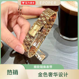 新款外贸轻奢气质ins风小巧女表时尚休闲钢带简约手表女小众高级