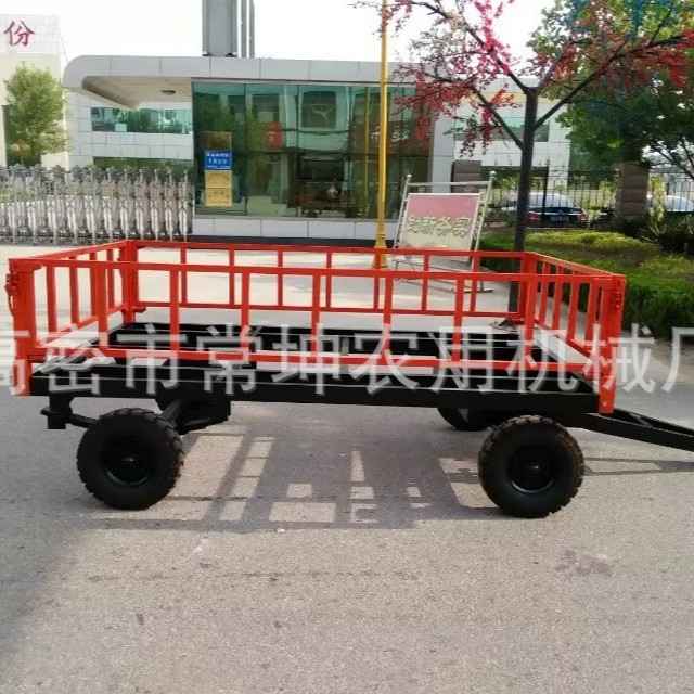 常坤机械喷雾设备拖车专业制作 全挂高栏挂车 农业果园用围栏拖车