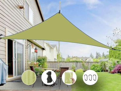 Avtomobil yan çətirləri — Landscape Rain Shelter, Rainproof - army-green-with-3-carabiners-333m