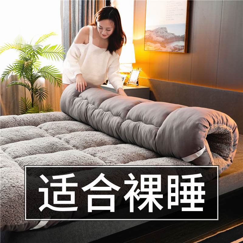 Thickened Lamb Fleece Mattress Upholstery Household Tatami Dormitory Single Student Dormitory Bed Sponge Bed Mattress Quilt