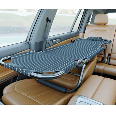 Car bed, non-inflatable, universal, for use in Vehicle-mounted inflatable bed - default-item-extra-thick-fabric-knight-black-extra-strong-stainless-steel-tube