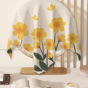 Small round mirror small cover towel cover cloth dust cover mirror cloth gray cloth dressing table dust cloth mirror printer cover