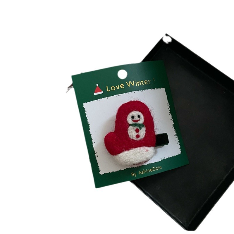 2023 Forcina Nuova Moda Carino Pupazzo di Neve Albero di Natale Vecchio Guanto Anatra Bocca Laterale Bang Clip_voghion.com