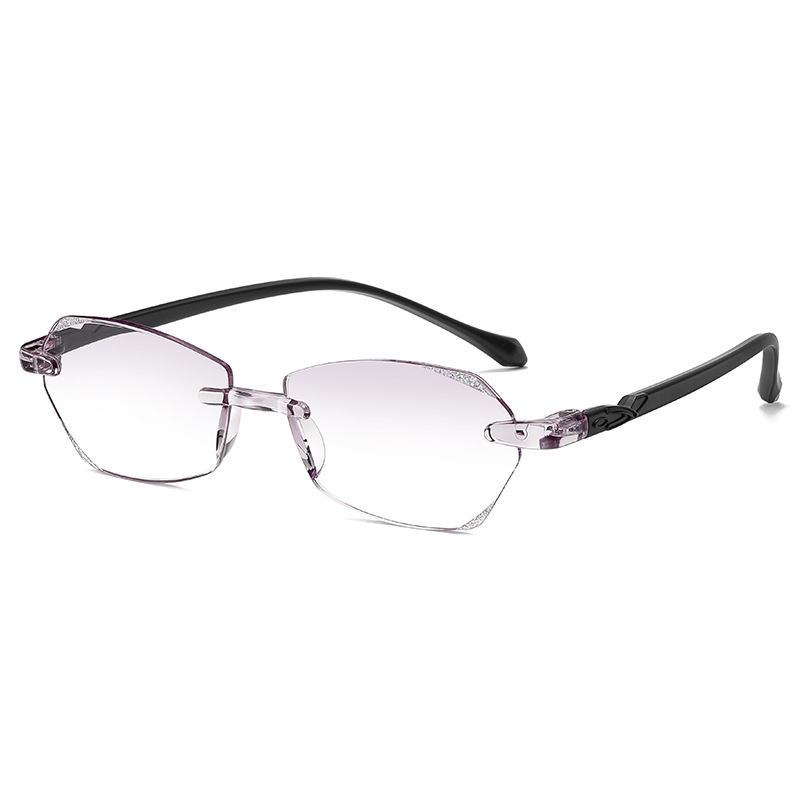 Fashionable high-definition anti-blue light reading glasses for women elegant professional high-grade integrated ultra-light trendy middle-aged and elderly