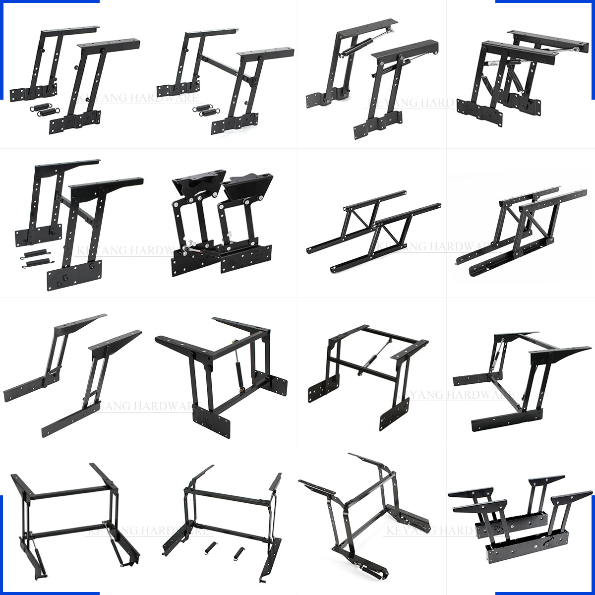 多功能咖啡桌茶几升降器可折叠带阻尼小户型收纳边几升降五金支架
