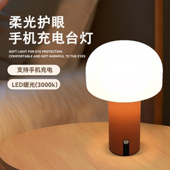 跨境台灯床头灯现代创意网红客厅吧台手机充电触摸小夜灯充电款