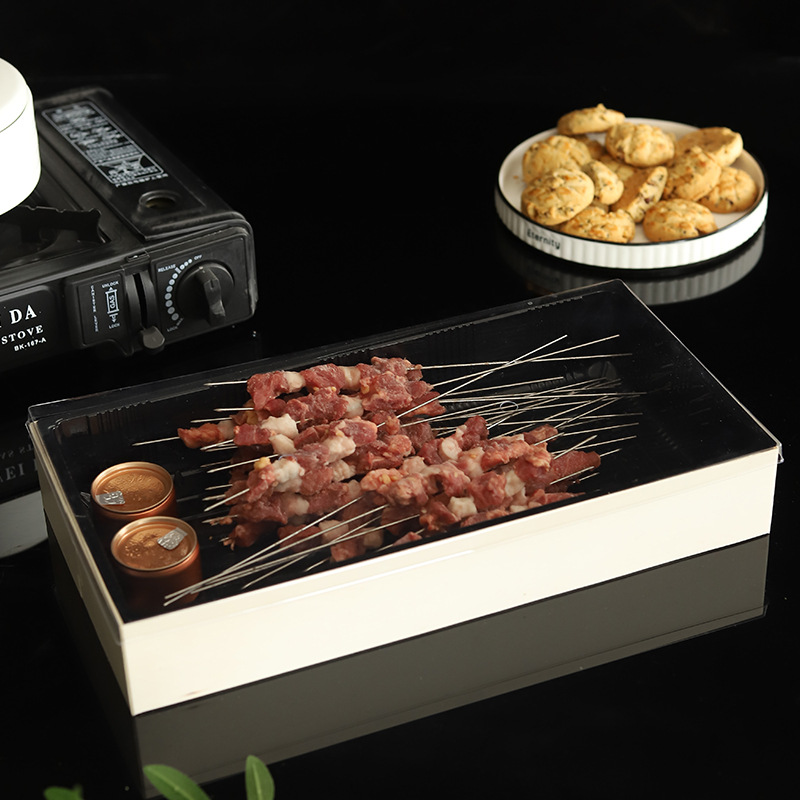 Caja de comidas desechable multi-tamaño de grado alimenticio para llevar caja de embalaje comercial de madera para acampar comida sushi degradable