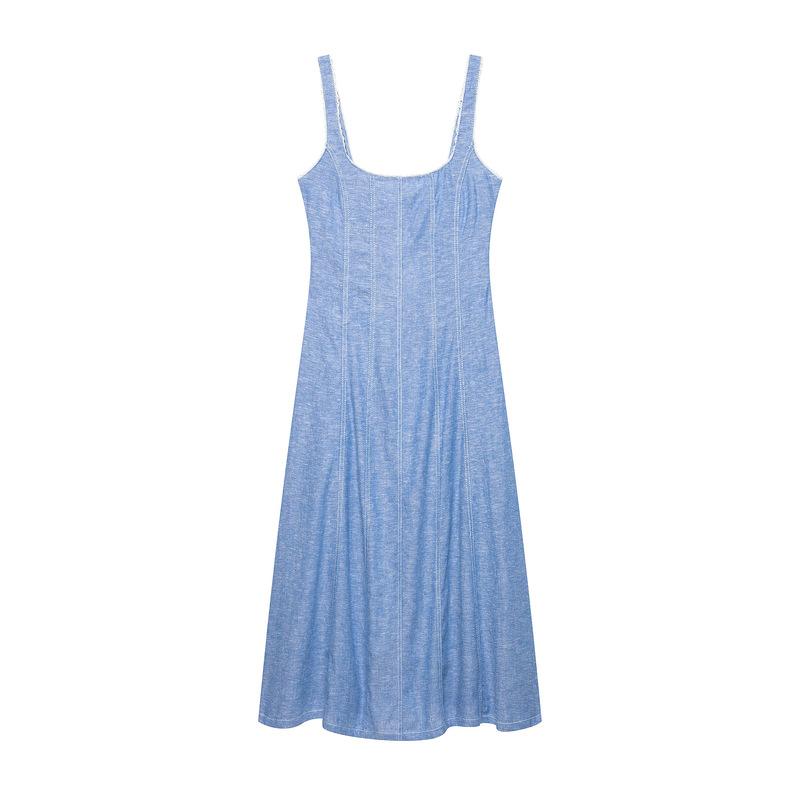 European and American Women's Fashion 2026 Summer New Elegant Retro Outfit Front-Buttoned Strap Dress 1337740 European and American Women's Fashion 2026 Summer New Elegant Retro Outfit Front-Buttoned Strap Dress 1337740