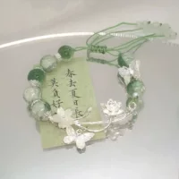 Китайский антикварный зеленый Qingqingzi Jin крутой браслет в стиле ретро, браслет в китайском стиле, нишевый дизайн, подарок-бабочка