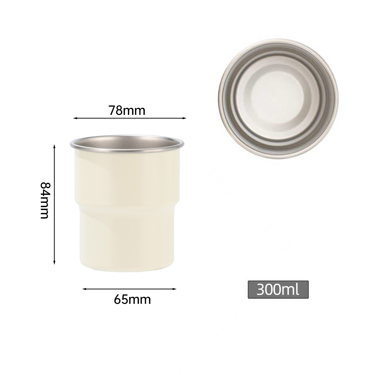 304 acero inoxidable paso taza de café de una sola capa rizado taza de agua portátil al aire libre acampando taza de cerveza de picnic