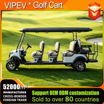 New 8-seater electric golf sightseeing car with AC motor, long range, all-terrain shuttle vehicle, golf cart (Elektrikli qolf avtomobilləri)