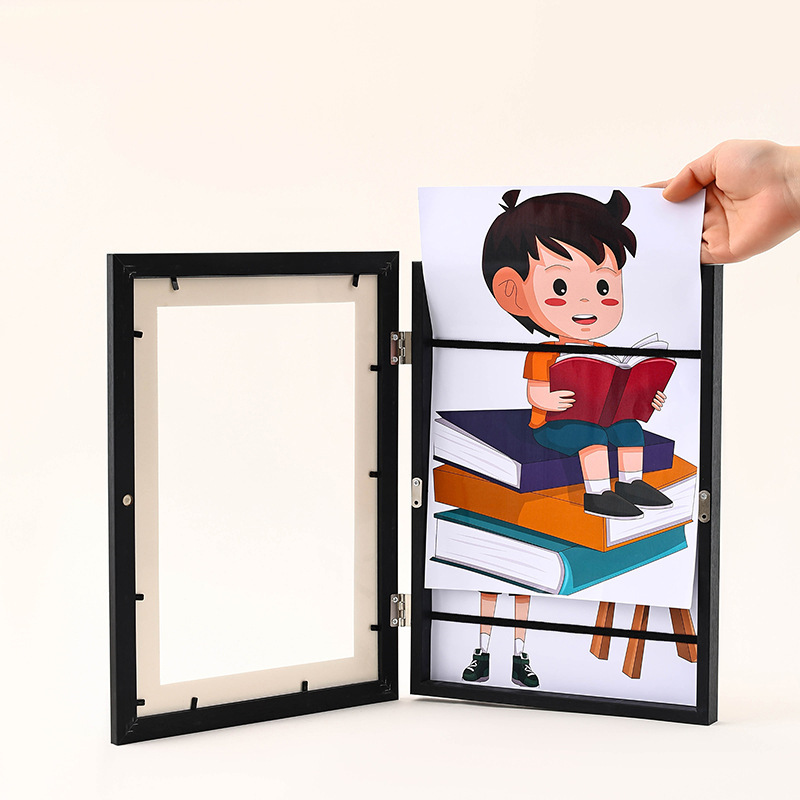 Flip-Top Photo Frame Amazon Cross-Border A4A38.5X11 Kidsren's Art Frame Storage Kidsa Rt Magnetic Picture Frame