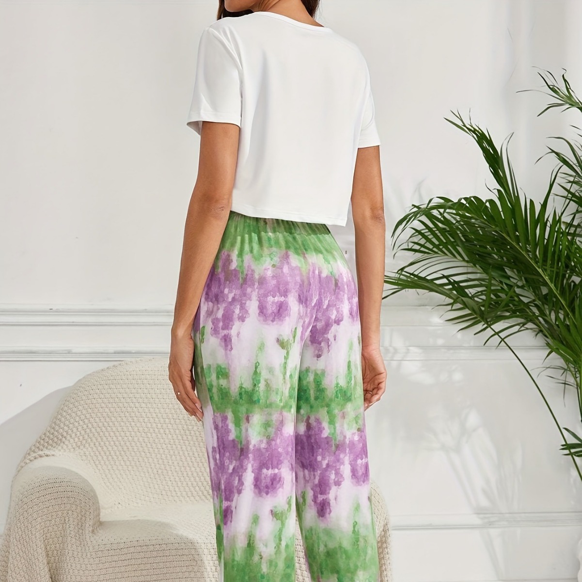 Nuevo vestido floral de verano transfronterizo para mujeres europeas y americanas pijamas de cuello redondo con estampado de primavera y verano