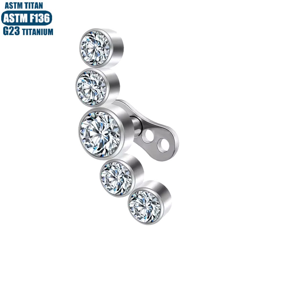 Labret stud lip piercing jewelry styling detail
