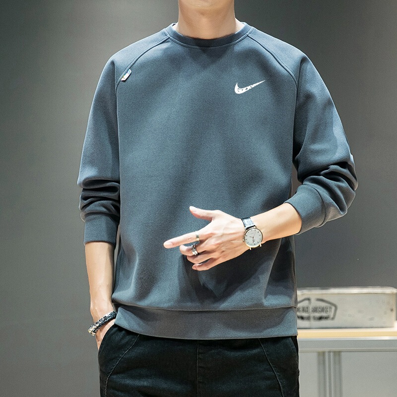 Cross-border 2025 new model men's thermal fleece sweatshirt, autumn and winter season new large size base shirt, casual long-sleeve men's clothing Cross-border 2025 new model men's thermal fleece sweatshirt, autumn and winter season new large size base shirt, casual long-sleeve men's clothing