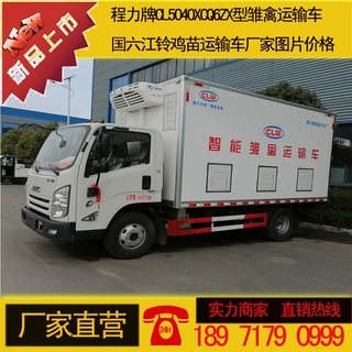 程力牌CL5040XCQ6ZX型雏禽运输车 江铃鸡苗车厂家价格 带恒温空调