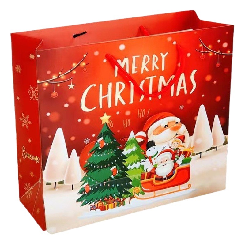 Bolsa de regalo de Navidad gran bolsa de embalaje Linda bolsa de papel bolso Rojo Bolsa de regalo embalaje al por mayor