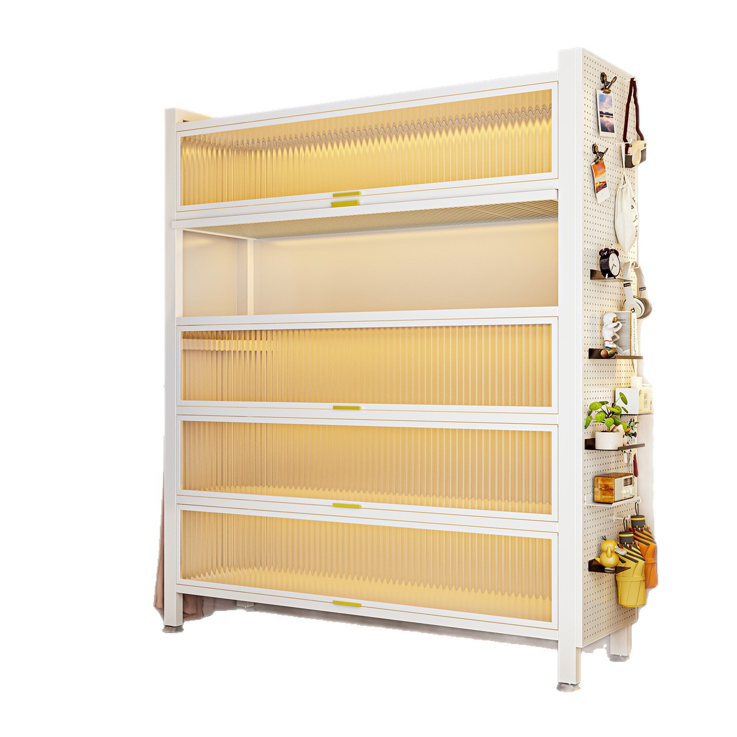 Salón de estar armario de piso multicapa correa de puerta estante librería de acero casero estante de libros a prueba de polvo para niños