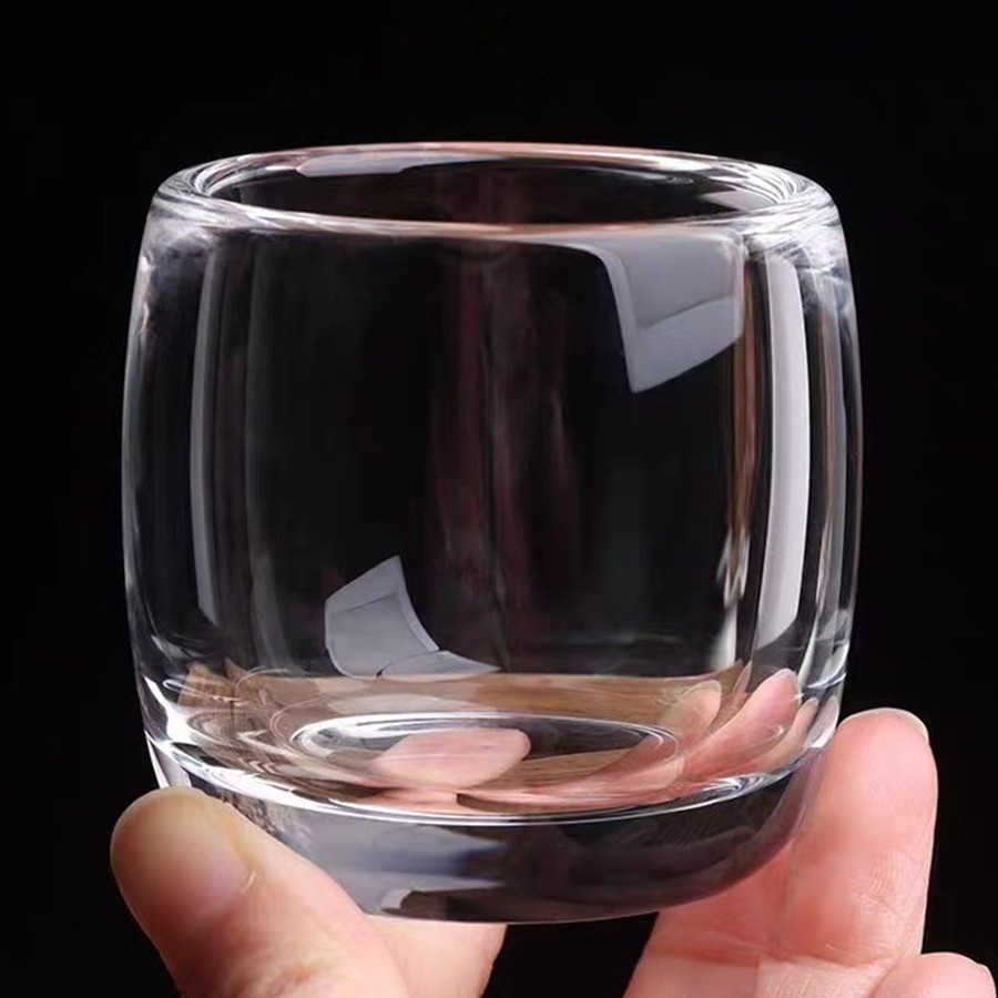 IYR7伍家坊水晶扳指杯無鉛水晶杯主人杯水杯茶杯耐熱玻璃茶具茶道