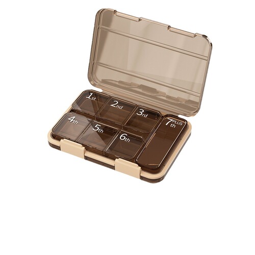 Cross-border large-capacity seven-day-a-week pill box with multiple compartments for large pills and convenient 7-compartment sealed plastic pill box