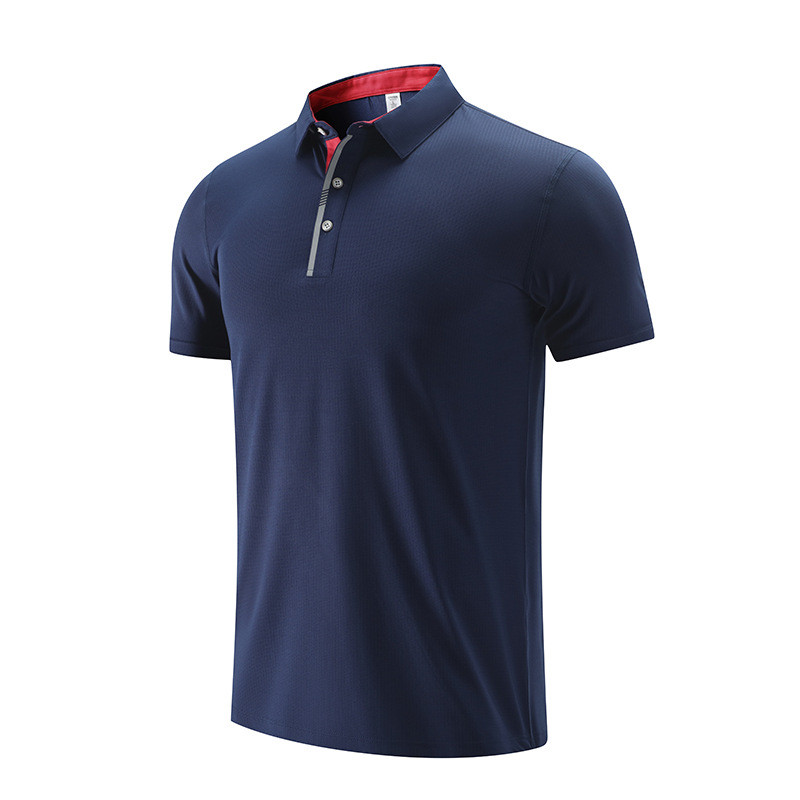 Verano casual deportes Polo camisa hombres y mujeres de cuello blanco de negocios de secado rápido camiseta manga corta en stock grupo pegatinas B impreso LOGO