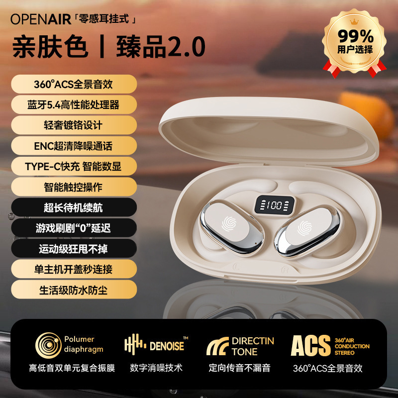 S300 挂耳式跨境新款高音质蓝牙5.4无感舒适佩戴超长续航数显通用|undefined