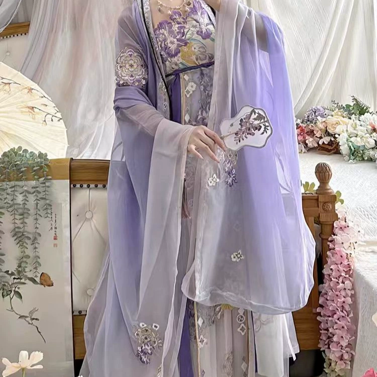 Новый Hanfu [Yi Shan Yi Dream] Тангская рубашка с большими рукавами