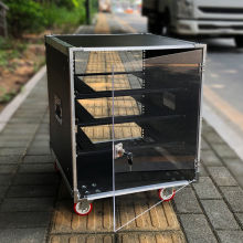 12U功放机箱航空机柜铝包边机架音响调音台16U演出航空箱网络机柜