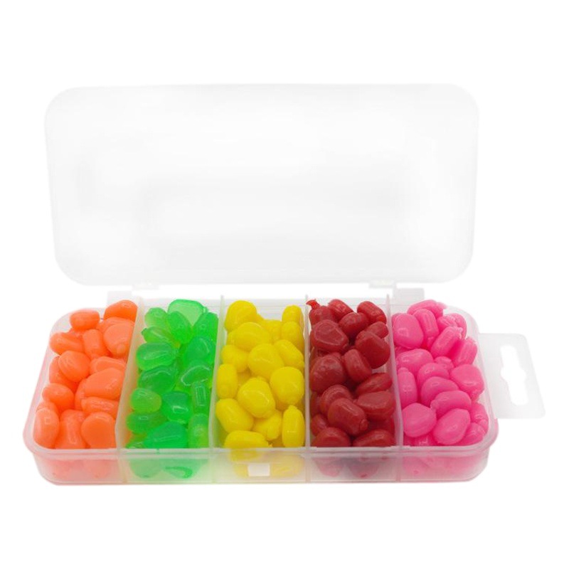 Juego de señuelos de maíz de alta flotabilidad, señuelo de pesca artificial de maíz, juego de señuelos transfronterizos