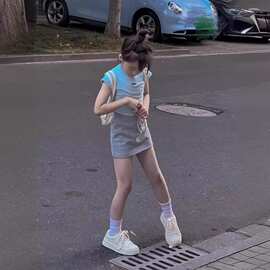 女童半身裙夏季洋气包臀裙韩版儿童卫裙小女孩A字裙防走光短裙子