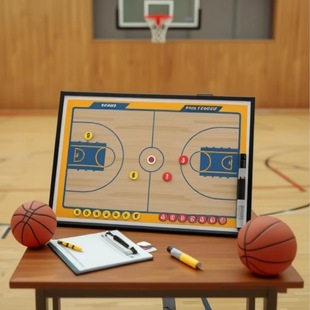 Portable Basketball Tactical Board Magnetic Folding Coaching Board Game Training Tactical Execution Board Erasable Notebook