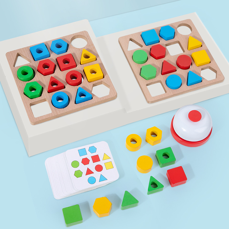 Juguetes educativos para niños para la educación temprana, juegos de combinación de batalla de formas individuales y dobles, rompecabezas, juguetes de entrenamiento de enfoque para bebés