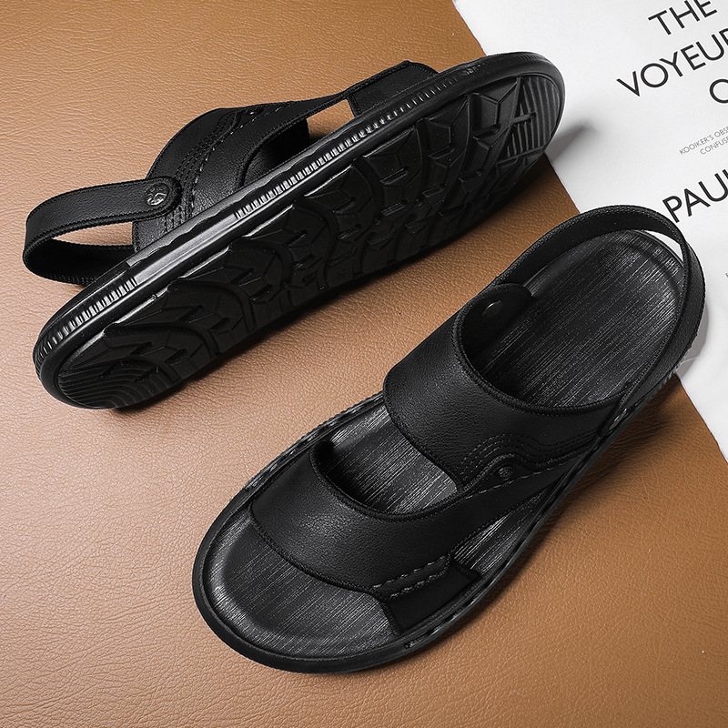 Sandalias para hombre verano nuevo estilo transpirable conducción exterior deportes ocio zapatos de playa antideslizantes resistentes al desgaste zapatillas ligeras y cómodas