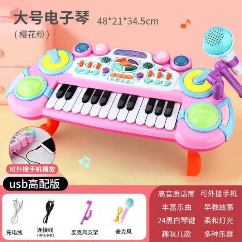 Electric synthesizer, toy for beginners, microphone, piano, 2-3 years, early education