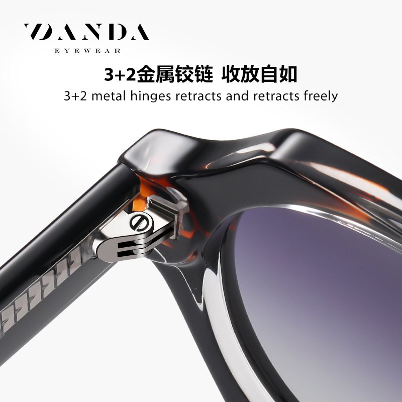 Nuevas gafas de sol polarizadas de placa S26106 Vintage polígono de placa antiazul gafas de sol de protección solar para exteriores