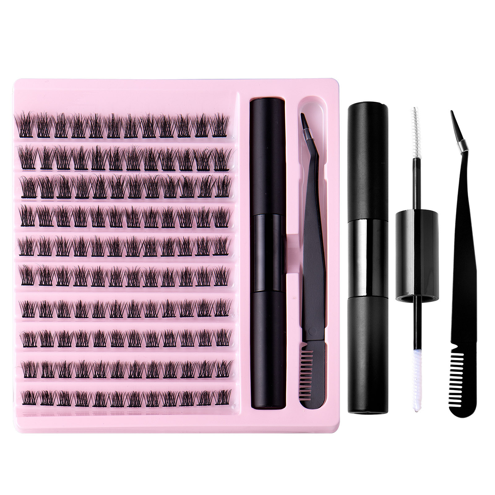 Transfronterizo nuevo DIY split pestañas postizas 10 filas mixtas solo racimo traje de injerto de maquillaje pestañas al por mayor