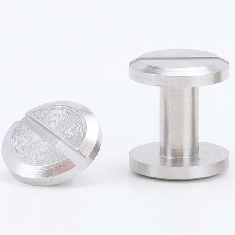 304不锈钢一字平面皮带子母铆钉公钉母钉工字子母螺丝字母螺钉4MM